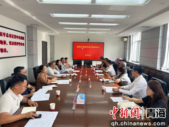 图为大鲁阁集团与西宁市城北区人民政府座谈现场。李江宁 摄